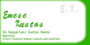 emese kustos business card